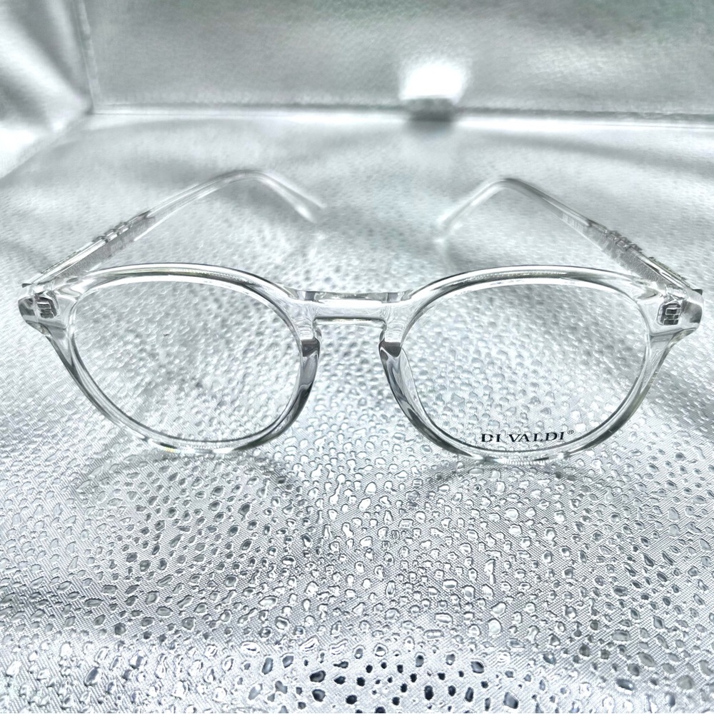 UNISEX Di Valdi DVO 8074 COL.72  Clear Full Rim Eyeglass FRAME ONLY 50-20-140